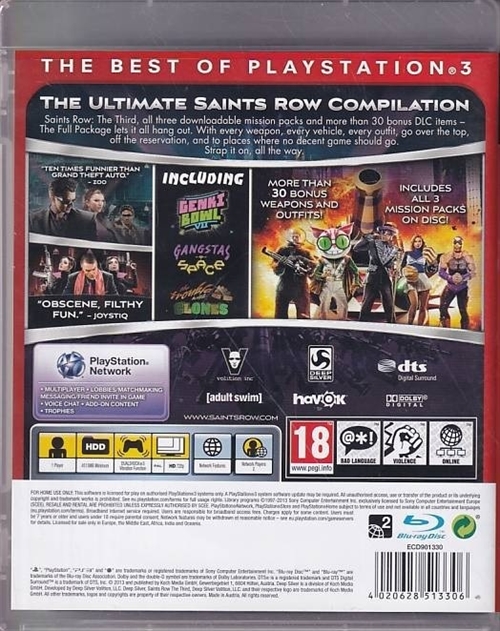 Saints Row The Third - The Fuld Package - Essentials - PS3 (B Grade) (Genbrug)
